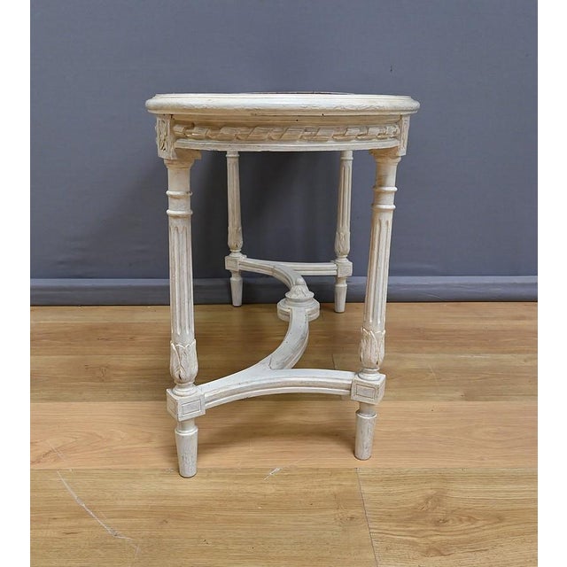 Louis XVI Style Painted Wooden Piano Bench, Late 19th Century For Sale - Image 13 of 16