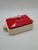 Ceramic Butter Dish with a Red Metal Lid, 1950s For Sale - Image 10 of 12