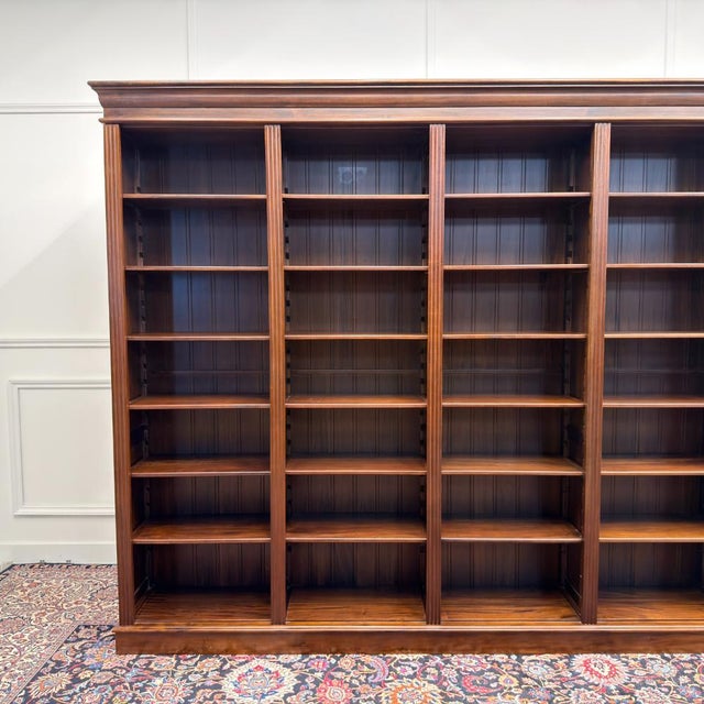 Large Classic English Open Bookcase For Sale - Image 12 of 15