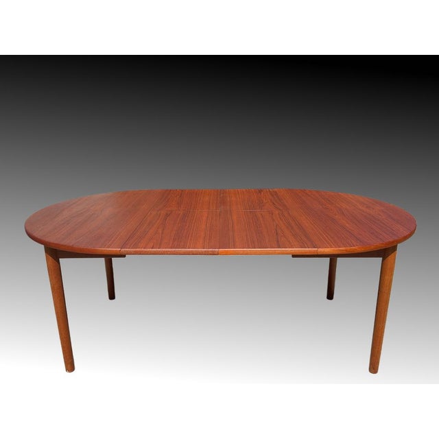 Mid-Century Danish Teak Extendable Dining Table For Sale - Image 12 of 18