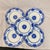 Blue Antique Flow Blue Luncheon Plates, Lorne Clovers by Grindley - Set of 5 For Sale - Image 8 of 11
