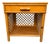 Vintage Coastal Bamboo and Rattan Lattice Nightstand With Drawer For Sale