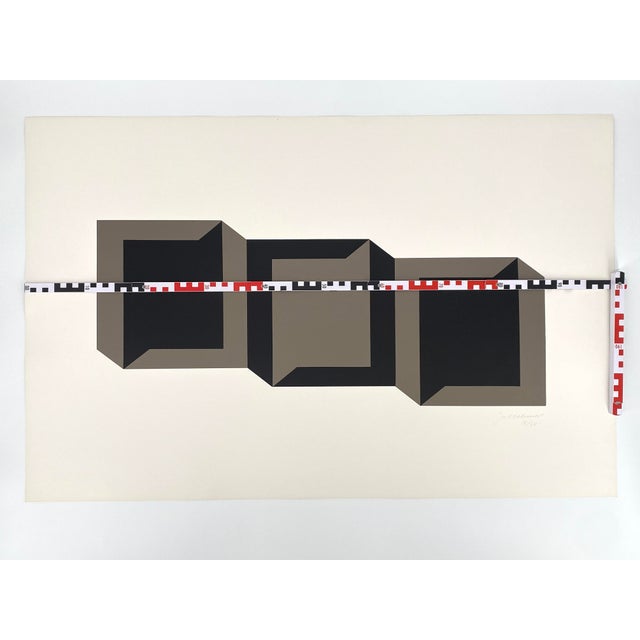 Black Joachim Albrecht, Numbered Color Composition, 1960s-1970s, Screenprint For Sale - Image 8 of 9