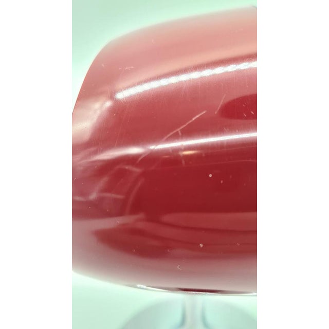 Space Age Alarm Clock in Burgundy Plastic and Chrome-Plated Metal, 1970s For Sale - Image 10 of 14