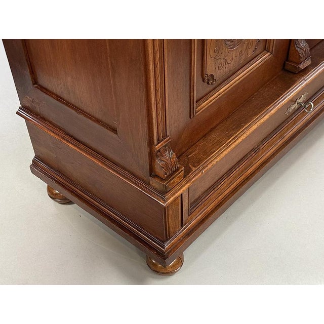 Antique Oak Wardrobe, 1880 For Sale - Image 10 of 11