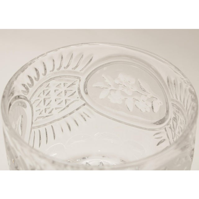 Glass Bohemian Crystal Medium Size Footed Serving Bowl, Circa 1970s For Sale - Image 7 of 12