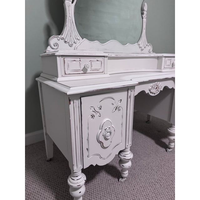 Mid 20th Century Mid 20th Century Shabby Chic Vanity For Sale - Image 5 of 10