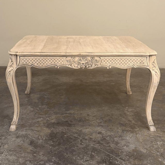 Country French Liègeois Régence Style Stripped Oak Writing Table For Sale - Image 4 of 18