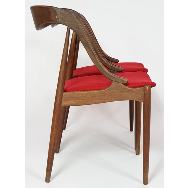 Mid Century Vintage 1960s Danish Johannes Andersen for Uldum Mobelfabrik Set of 2 Dining /Accent Chairs For Sale - Image 9 of 10