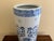 Blue Vintage Chinoiserie Blue & White Porcelain Umbrella Stand With Floral Motif For Sale - Image 8 of 13