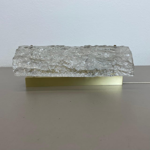 Small German Ice Glass Wall Light, 1970s For Sale - Image 13 of 18