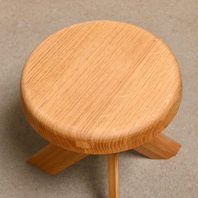Early 21st Century S31 Stool in Oak by Pierre Chapo, France, 2010s For Sale - Image 5 of 11