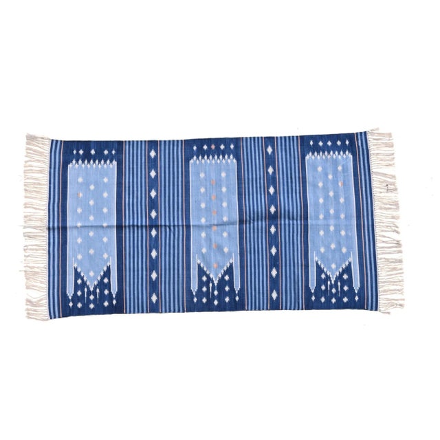 Boho Chic Periwinkle Rug, 6x9, Blue & Baby Blue For Sale - Image 3 of 3