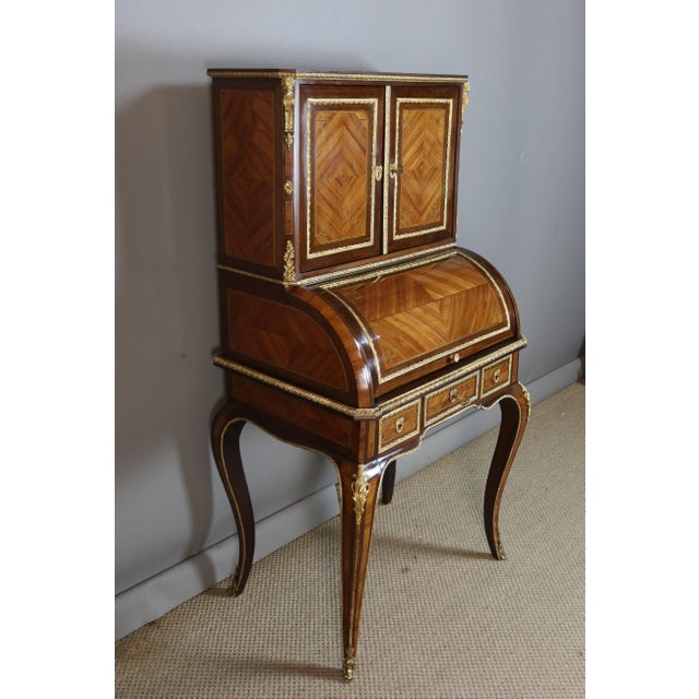 Napoleon III Brown Wood Desk For Sale - Image 3 of 16