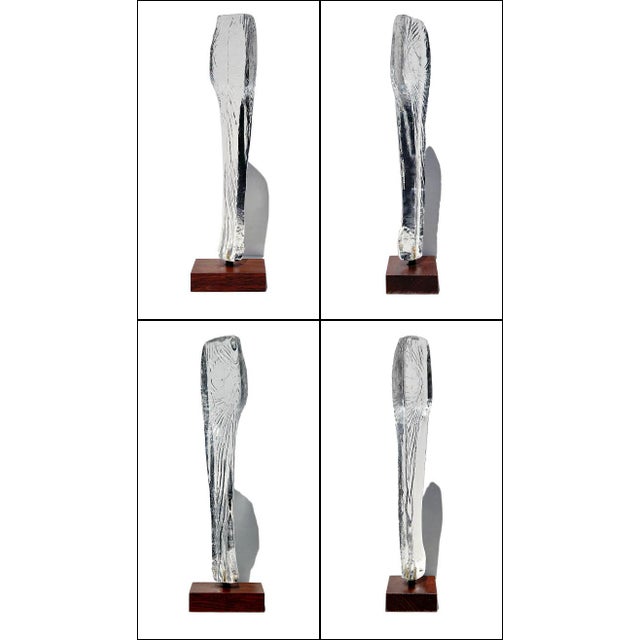 Bengt Edenfalk for Swedish glass maker Skruf Glasbruk, 1960s/70s vintage. Fine and legit mid-century modern art glass...