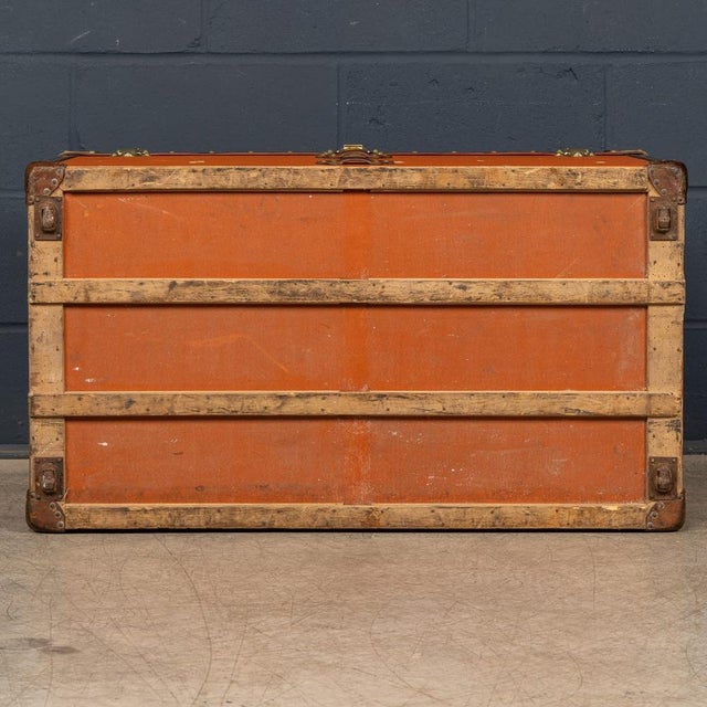 Red Antique Courier Trunk in Orange Vuittonite Canvas by Louis Vuitton for Louis Vuitton, 1905 For Sale - Image 8 of 18