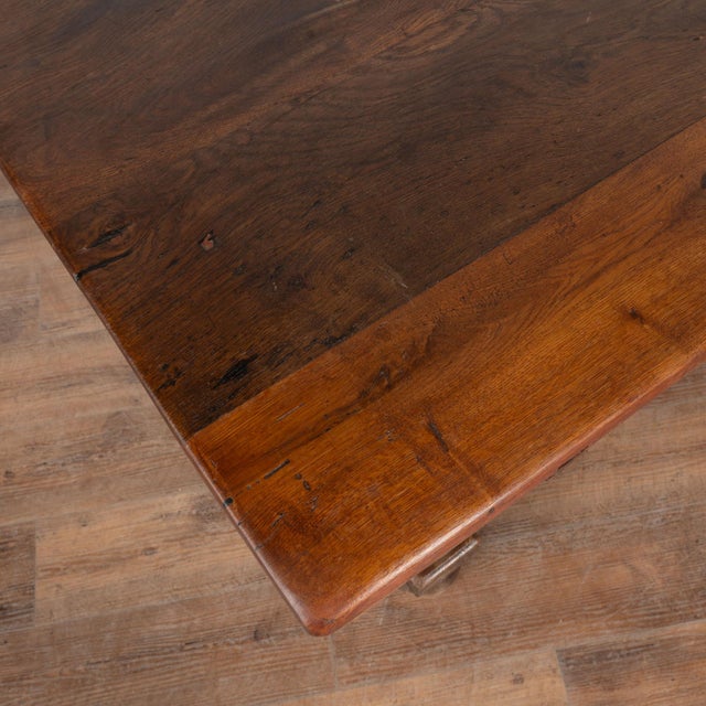 Early 19th Century Oak Refectory Library Table With Two Drawers For Sale - Image 6 of 11