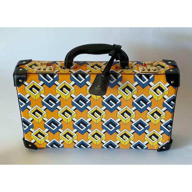 Textile GUCCI Geometric G Briefcase Backgammon Game Set For Sale - Image 7 of 11