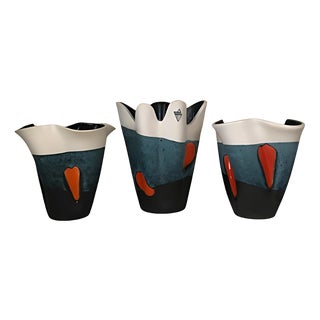 Vases by Fernand Elchinger, 1950s, Set of 3 For Sale