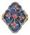 19th century coat of arms ring in gold, enamel, diamonds and rubies, Size 7 For Sale