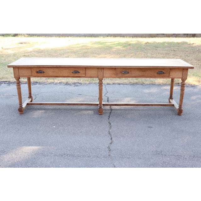 Long Early 20th Century Rustic Dining Table in Oak Wood For Sale - Image 11 of 12