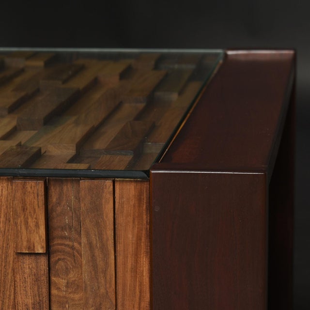 Percival Lafer Brutalist Parquet Low Profile Brazilian Modern Side Tables For Sale - Image 11 of 18