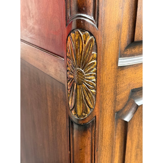 1980s Mid 20th Century French Carved Armoire For Sale - Image 5 of 9