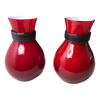 Fasciati Vases by Salviati Murano for Simon Moore, Venice, 1999, Set of 2 For Sale