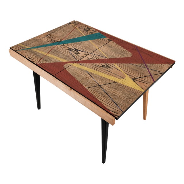 Vintage Ash Coffee Table, 1970s For Sale