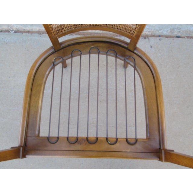 Mid 20th Century American of Martinsville Barrel Back Cane Arm Chair For Sale - Image 10 of 16