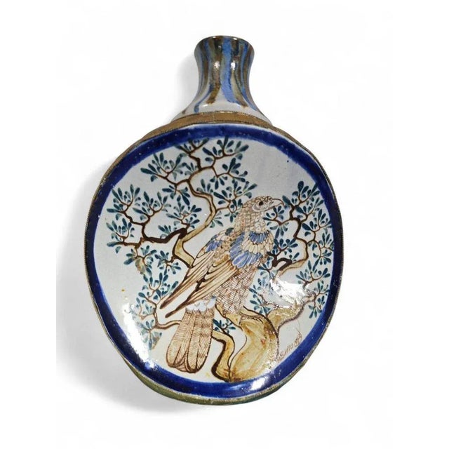 Mexican Painted Porcelain Vase, 1970s For Sale - Image 3 of 6