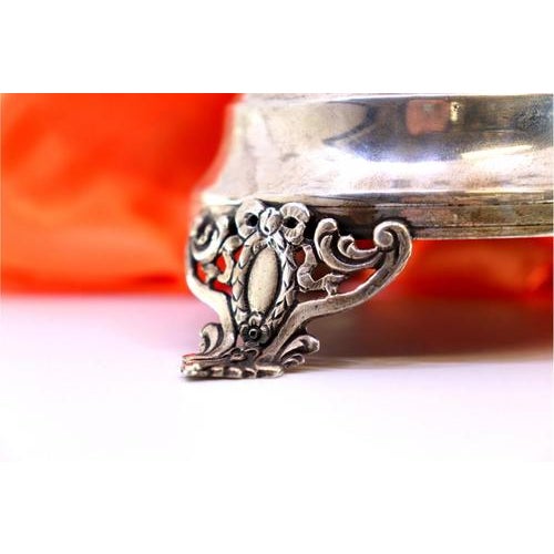 Silver Toothpick Holder with Hammered Concave Base For Sale - Image 5 of 10