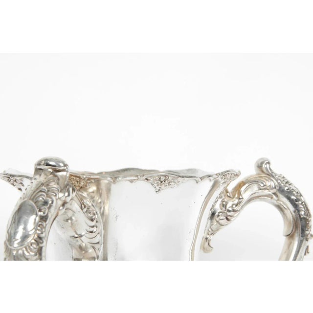 English English Silver Plate / Copper Three Handles Cup Vase / Piece For Sale - Image 3 of 8