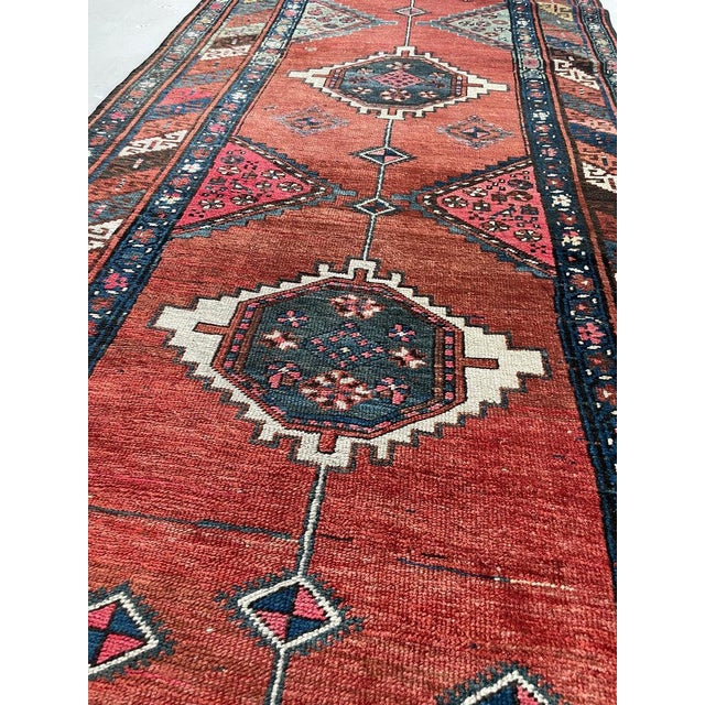 Antique Caucasian TUSCAN DREAM Long Runner Rug 3.7 x 14.9 For Sale - Image 12 of 15