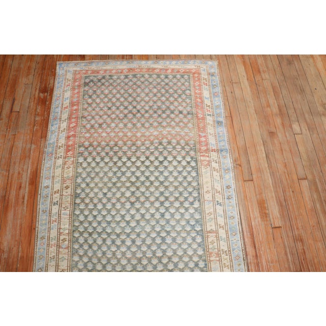 Antique Zabihi Collection Persian Seraband Runner - 3'9" x 9'10" For Sale In New York - Image 6 of 8