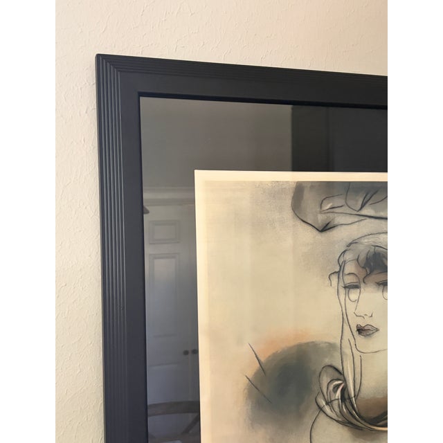 1960s Giorgos Gounaropoulos Female Figure Lithograph (1890–1977) – Signed & Numbered 140/200 – Large Framed For Sale - Image 10 of 10