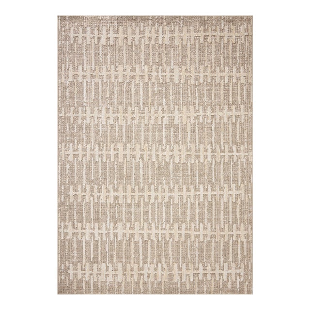 Amber Lewis x Loloi Bexley Rug in Taupe / Natural 9' x 13' Area Rug For Sale