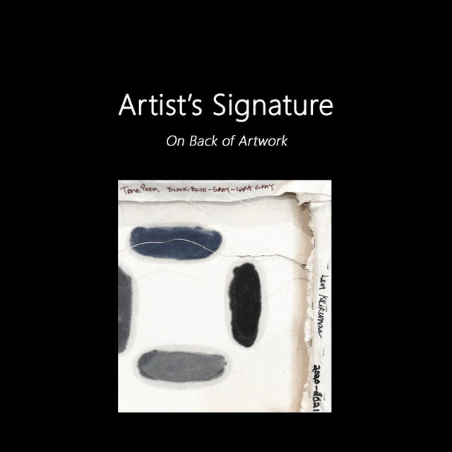 "Tone Poem in Black, Blue, Gray, Light Gray" Contemporary Minimalist Mixed-Media Painting by Len Klikunas For Sale - Image 9 of 9