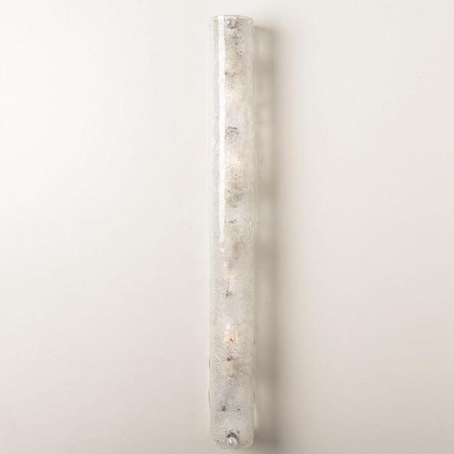 Ice Glass Wall Light Fixture from Hillebrand, Germany, 1960s For Sale - Image 11 of 18