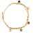 Contemporary Rainbow Butterfly Charm Gold Anklet For Sale - Image 3 of 5