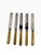 A striking set of five vintage Mid-Century / Art Deco luncheon or butter knives by the historic British maker Viner &...