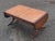 Traditional Mid 20th Century Vintage Drop Leaf Leather Table Top Federal Style Coffee Table With Drawer For Sale - Image 3 of 11
