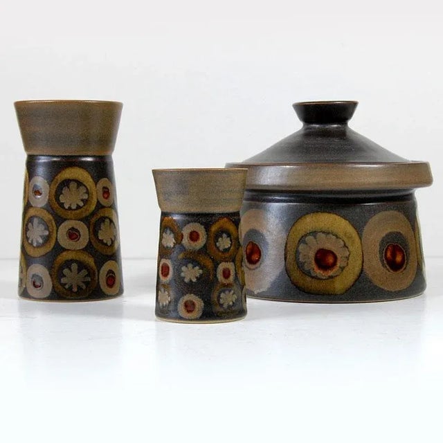 1970s Arabesque Pottery from Denby, 1970s, Set of 3 For Sale - Image 5 of 7