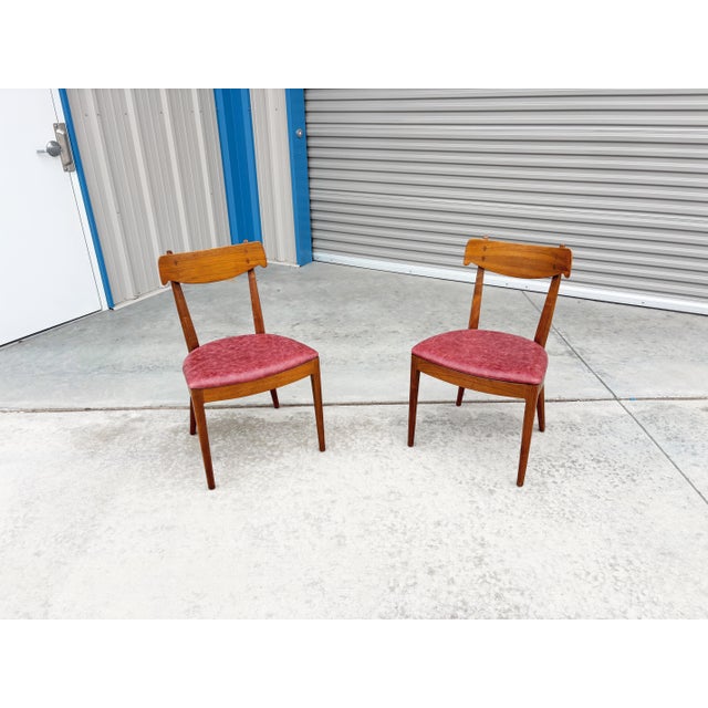 Mid-Century Modern Mid Century Walnut Dining Chairs by Kipp Stewart for Drexel For Sale - Image 3 of 14