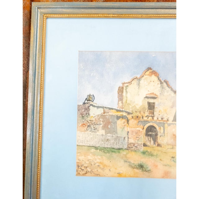 American 19th Century American Southwestern Watercolor Painting of San Diego California Mission For Sale - Image 3 of 14