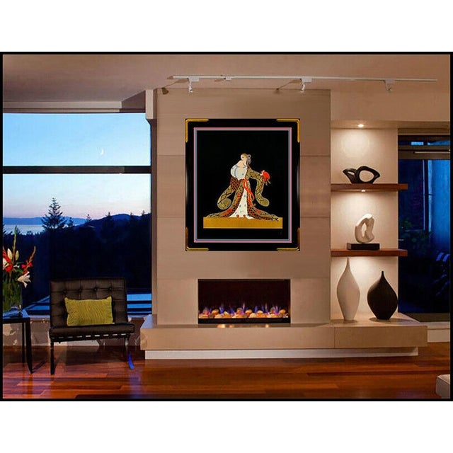 Message us to inquire about custom framing options! (Included for free with every purchase) Erte Highly Embossed, Hand...