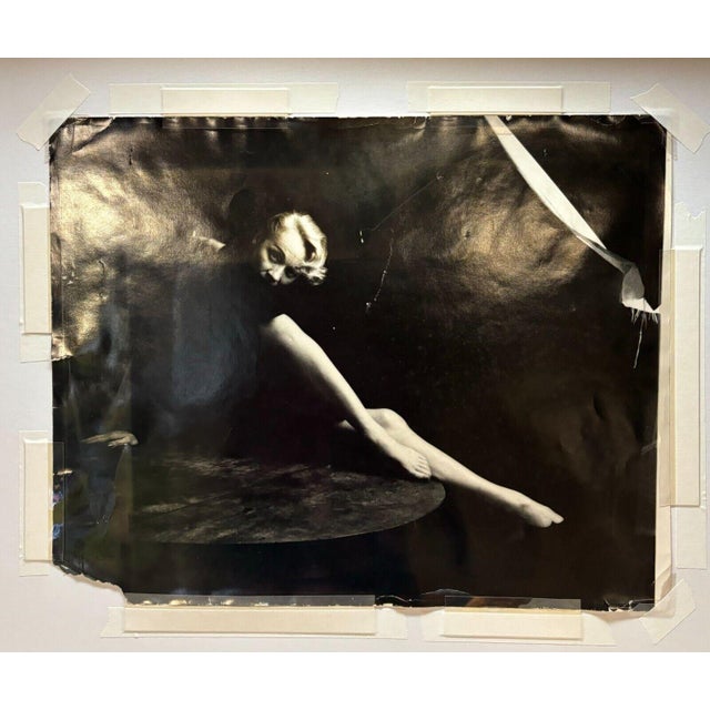 Original Milton Greene 'marlene Dietrich Smoking on Table' Signed Photograph For Sale In Boston - Image 6 of 12