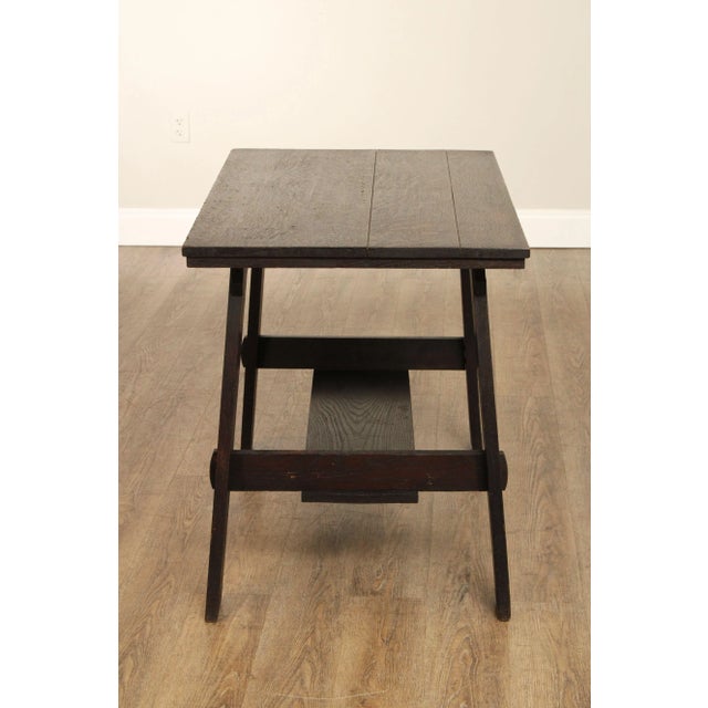 Lestershire Furniture Co. Mission Oak Library Table For Sale - Image 10 of 12