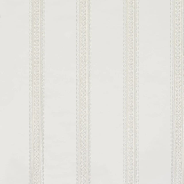 Contemporary Sample - Schumacher Lorraine Stripe Wallpaper in Linen For Sale - Image 3 of 3