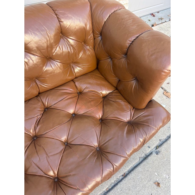 Traditional Iconic Vintage Cocheo Brothers Chesterfield Tufted Leather Sofa For Sale - Image 3 of 12